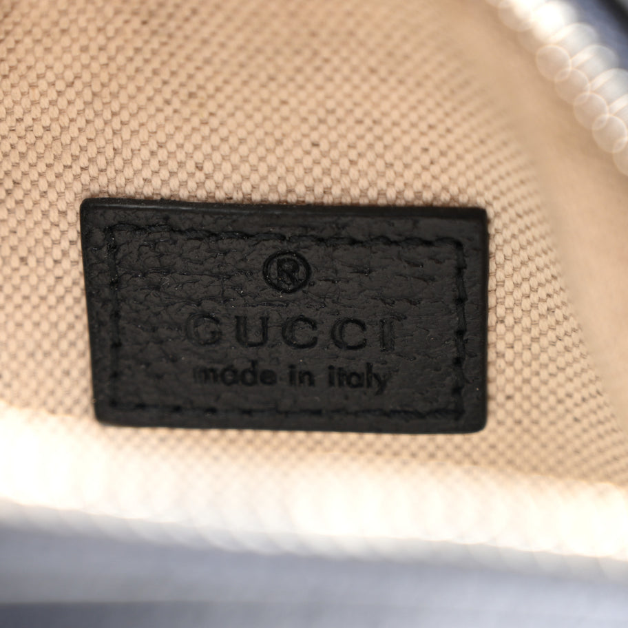Gucci GG Supreme Monogram Textured Calfskin Web Mini Ophidia Messenger Beige Blue Image 6