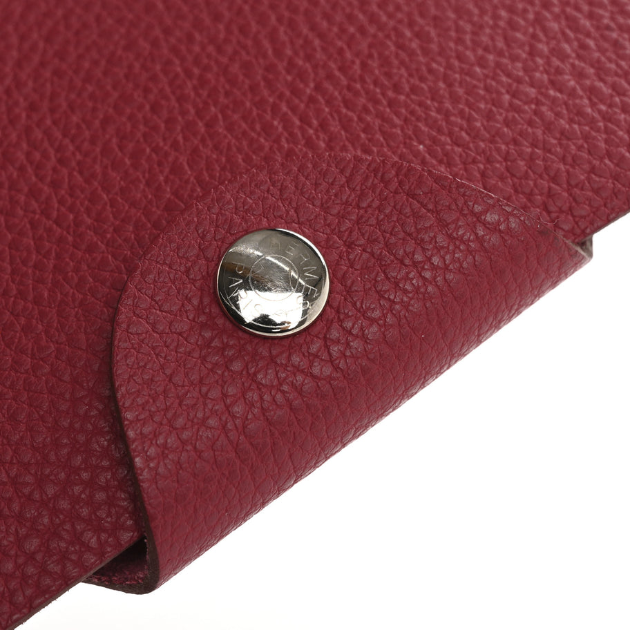 Hermes Togo Ulysse MM Notebook Cover Rouge Grenat Image 6