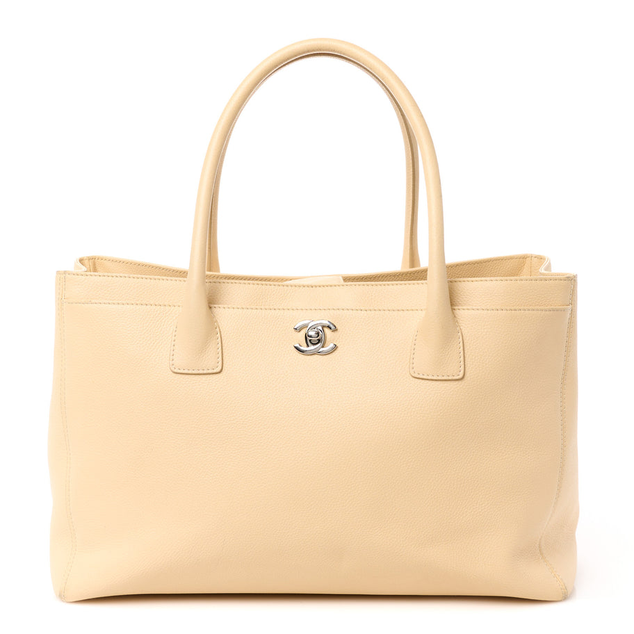 Chanel Calfskin Cerf Executive Shopper Tote Beige Clair Image 1