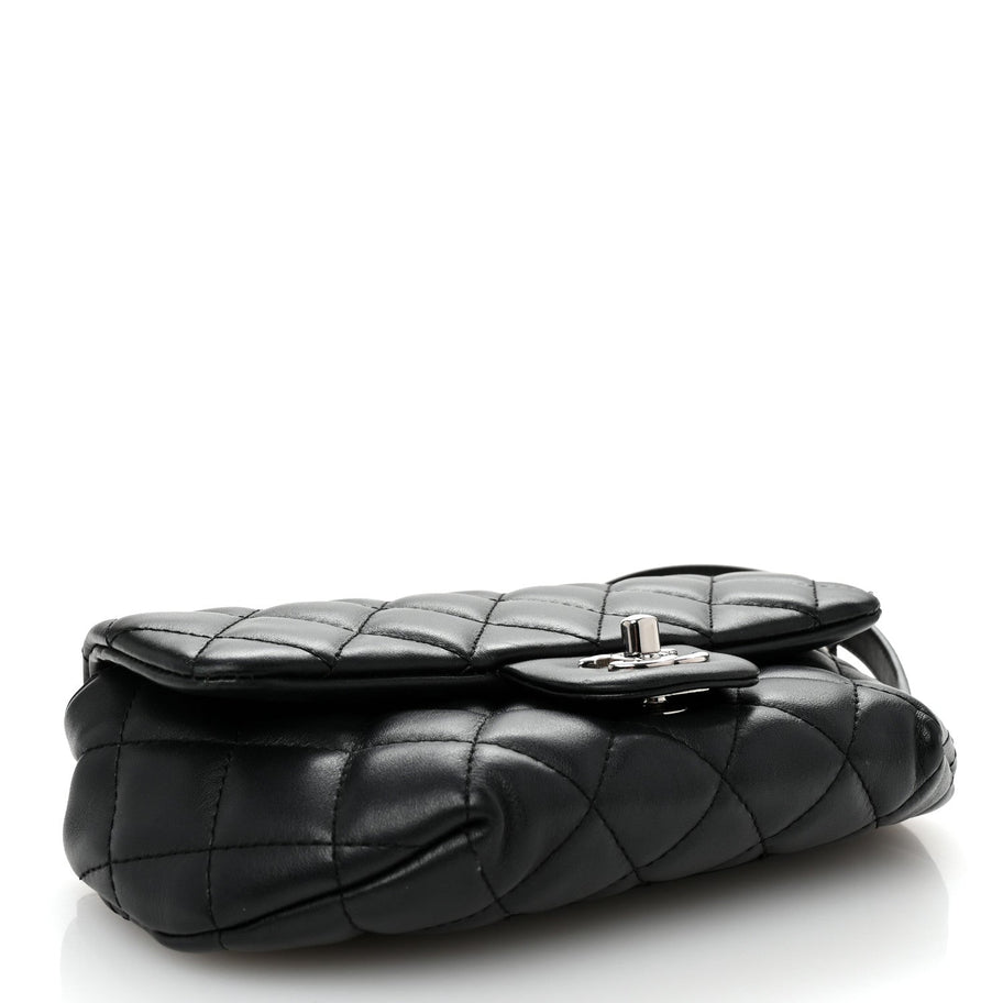 Chanel Calfskin Quilted CC Uniform Flap Belt Bag Black Image 4