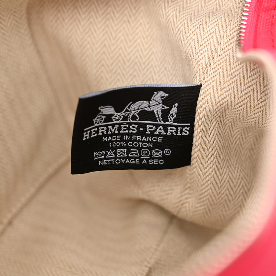 Hermes Canvas Small Bride-A-Brac Pouch Hibiscus Image 6