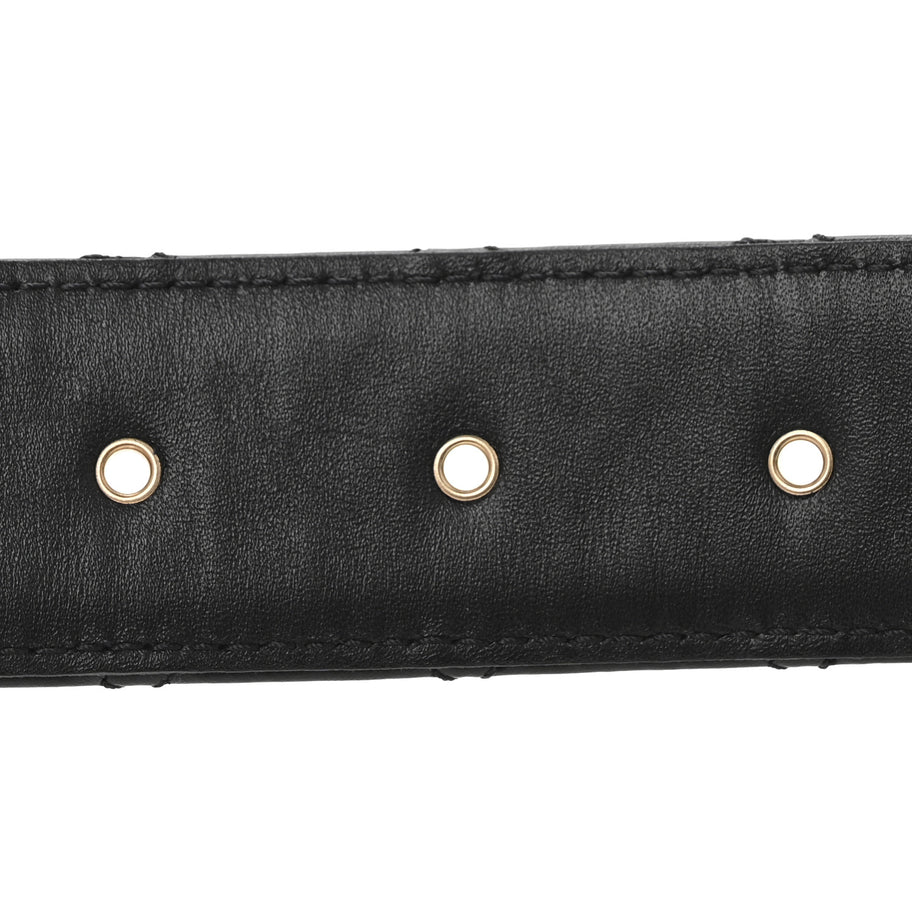 Chanel Calfskin Quilted CC Chain Belt 80 32 Black Image 5