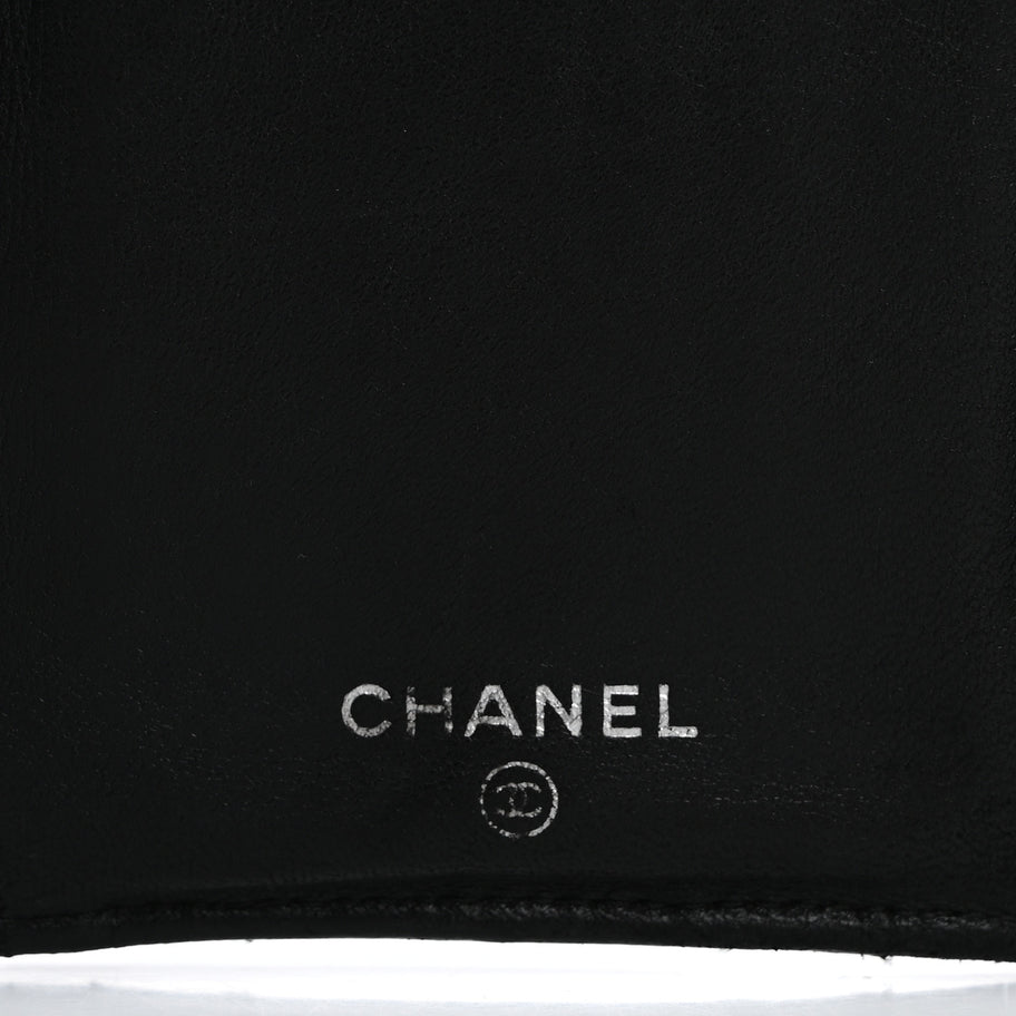 Chanel Lambskin Quilted Large Flap Wallet Black Image 6