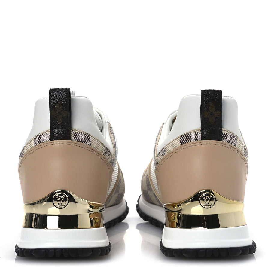 Louis Vuitton Calfskin Damier Azur Run Away Sneakers White Image 6