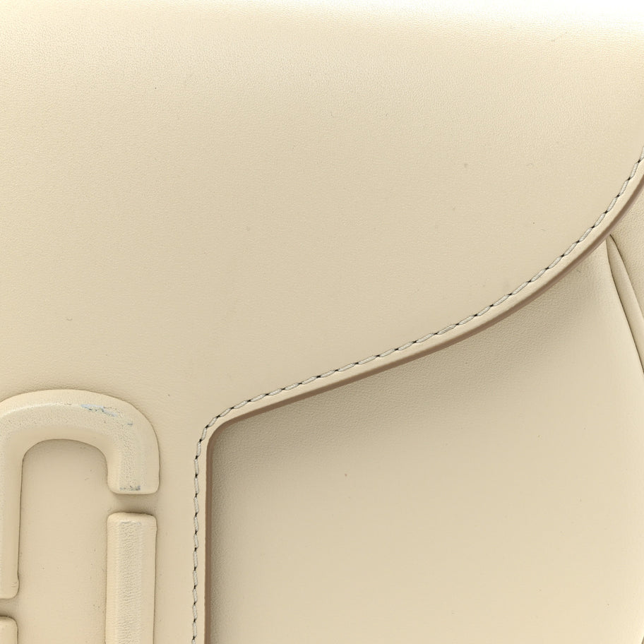 Marc Jacobs Calfskin Large The Covered J Marc Saddle Cloud White Image 7