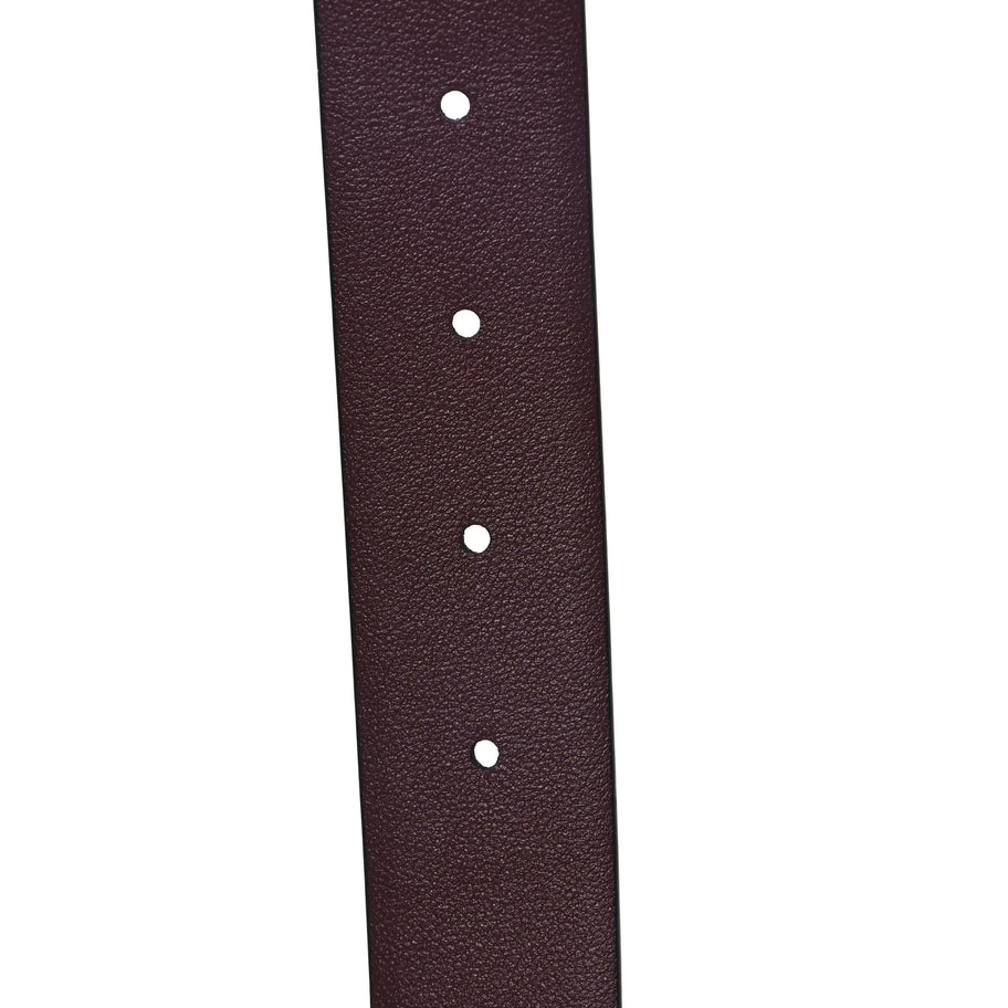 Chanel Calfskin CC Reversible Belt 70 Black Burgundy Image 3