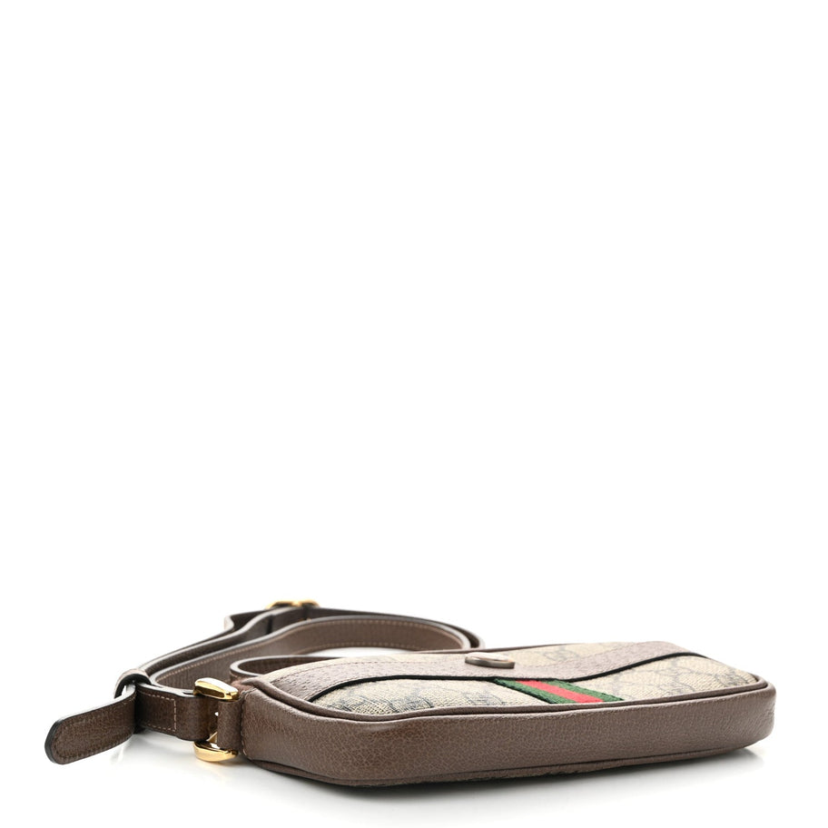 Gucci GG Supreme Monogram Web Mini Ophidia GG Bag Brown Image 4