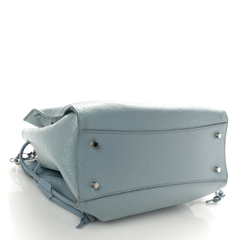 Mulberry MULBERRY Spongy Patent Iris Tote Cloud Image 4