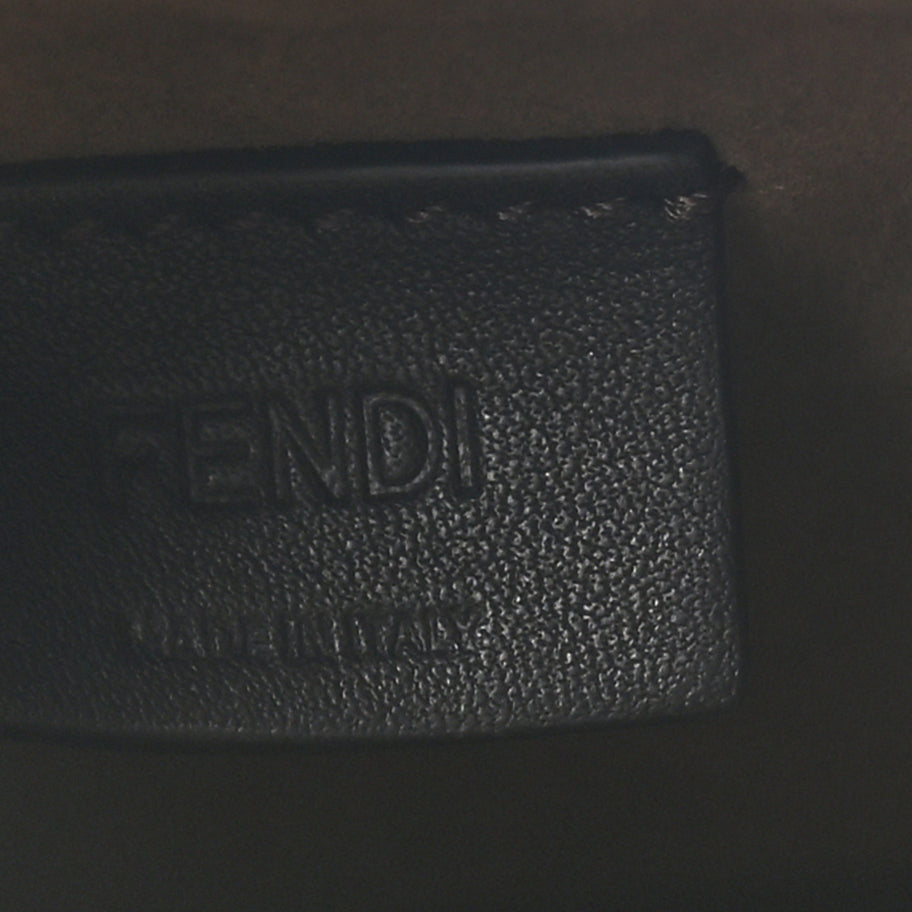 Fendi Canvas Vitello King Chinese New Year Tiger Embroidered Sunshine Shopper Tote Black Dark Yellow Image 6