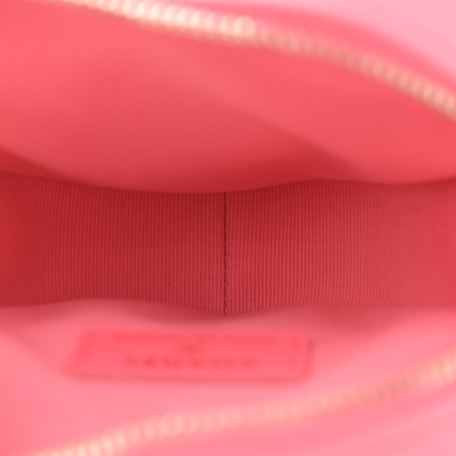 Chanel Lambskin Quilted CC In Love Heart Clutch With Chain Pink Image 5