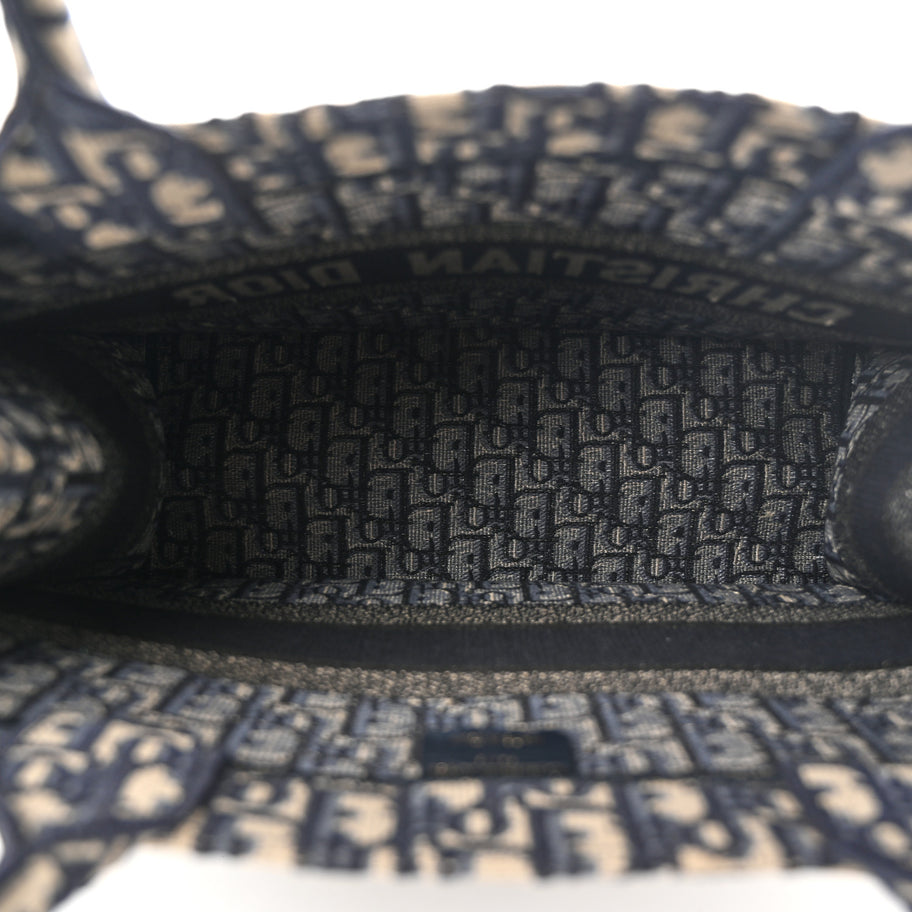 Christian Dior Oblique Medium Book Tote Blue Multicolor Image 5