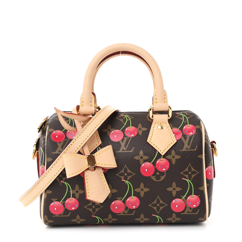  Louis Vuitton LV X TM Monogram Cerises Speedy Bandouliere 20