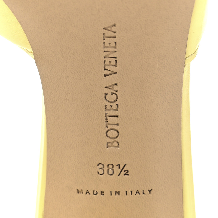 Bottega Veneta Vienna Calfskin The Band Mule Sandals 38.5 Lemonade Image 7
