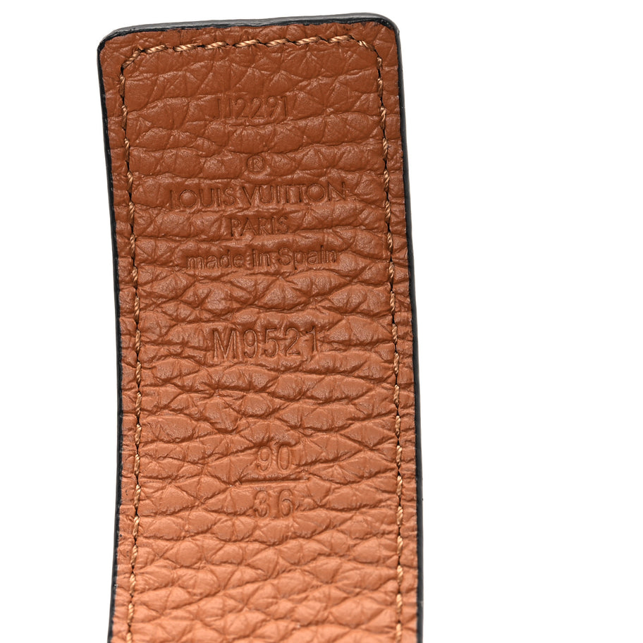 Louis Vuitton Taurillon Calfskin 30mm LV Initiales Reversible Belt Black Image 3