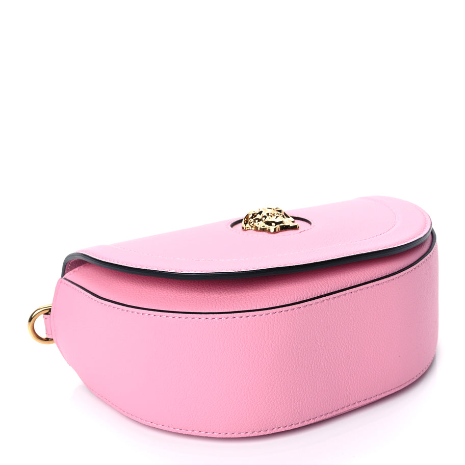 Versace Grained Calfskin La Medusa Small Shoulder Bag Pink Image 3