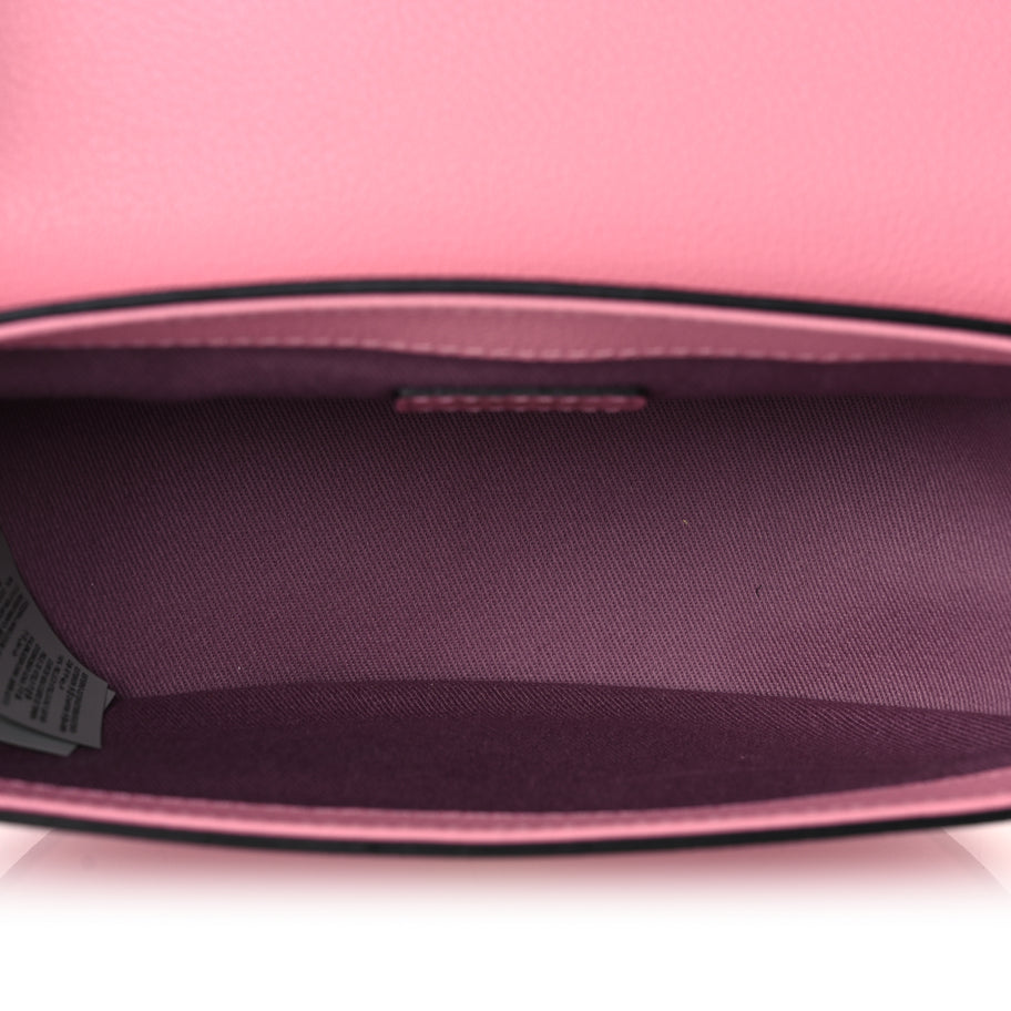 Versace Grained Calfskin La Medusa Small Shoulder Bag Pink Image 4
