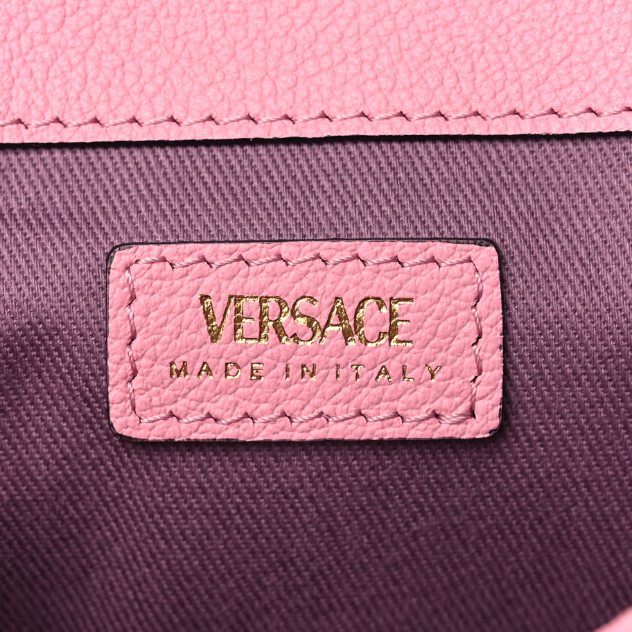 Versace Grained Calfskin La Medusa Small Shoulder Bag Pink Image 5