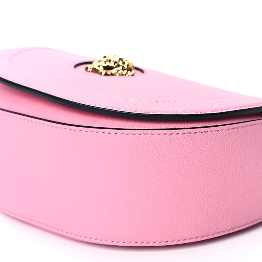 Versace Grained Calfskin La Medusa Small Shoulder Bag Pink Image 7
