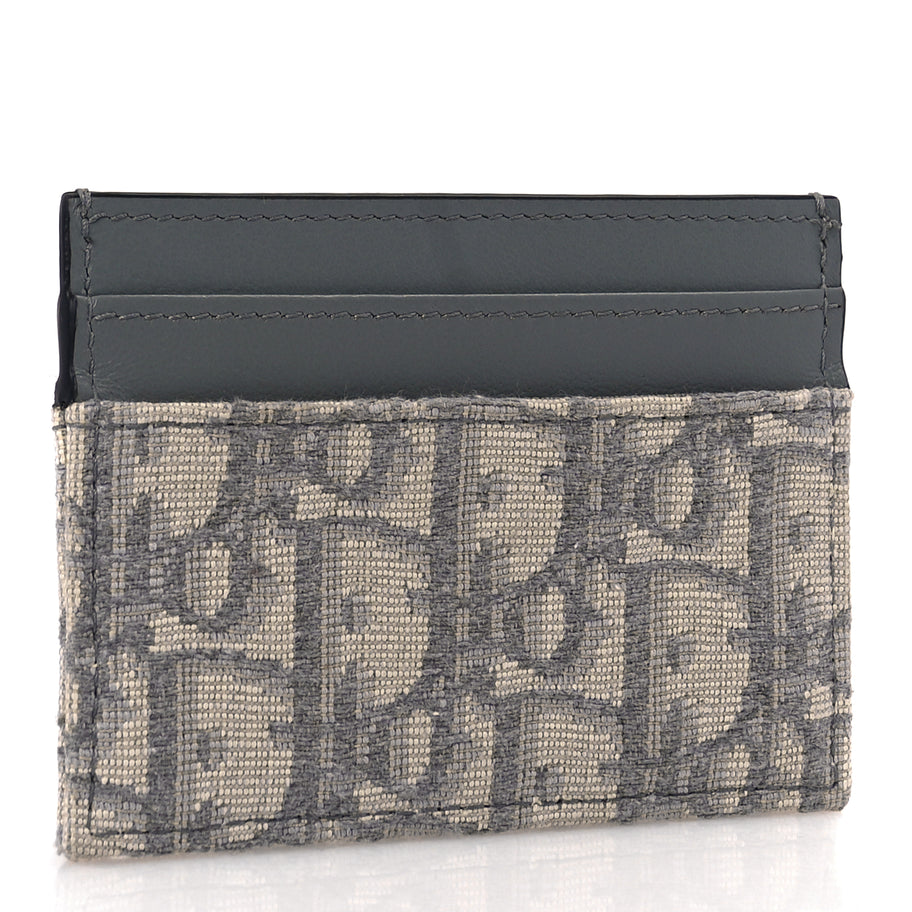 Christian Dior Oblique Calfskin 30 Montaigne Freesia Card Holder Grey Image 3