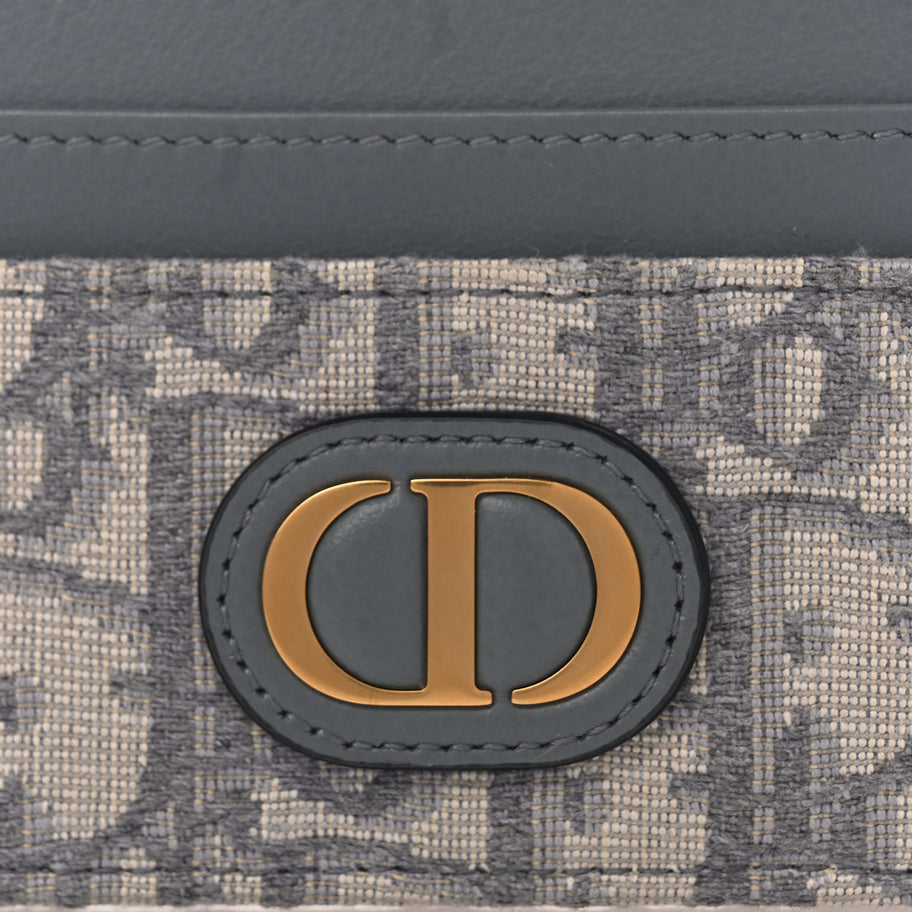 Christian Dior Oblique Calfskin 30 Montaigne Freesia Card Holder Grey Image 8