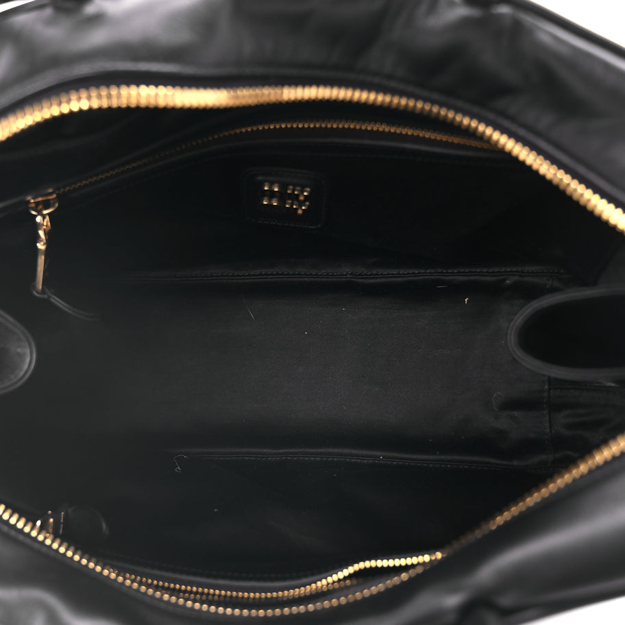 Miu Miu Soft Calf Large Softy Beau Top Handle Bag Black Image 4