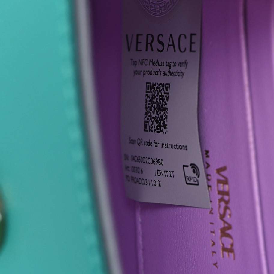 Versace Calfskin Mini La Medusa Bag Turquoise Image 7