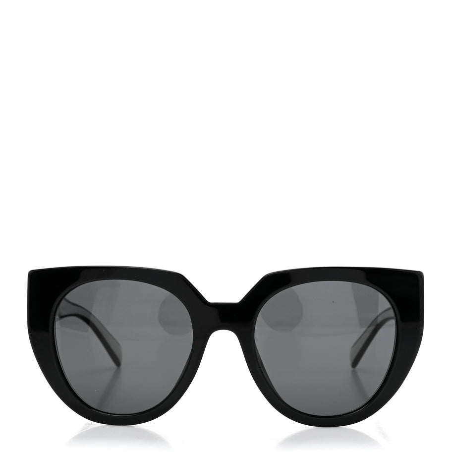 Prada Acetate Sunglasses SPR 14W Black White Image 2