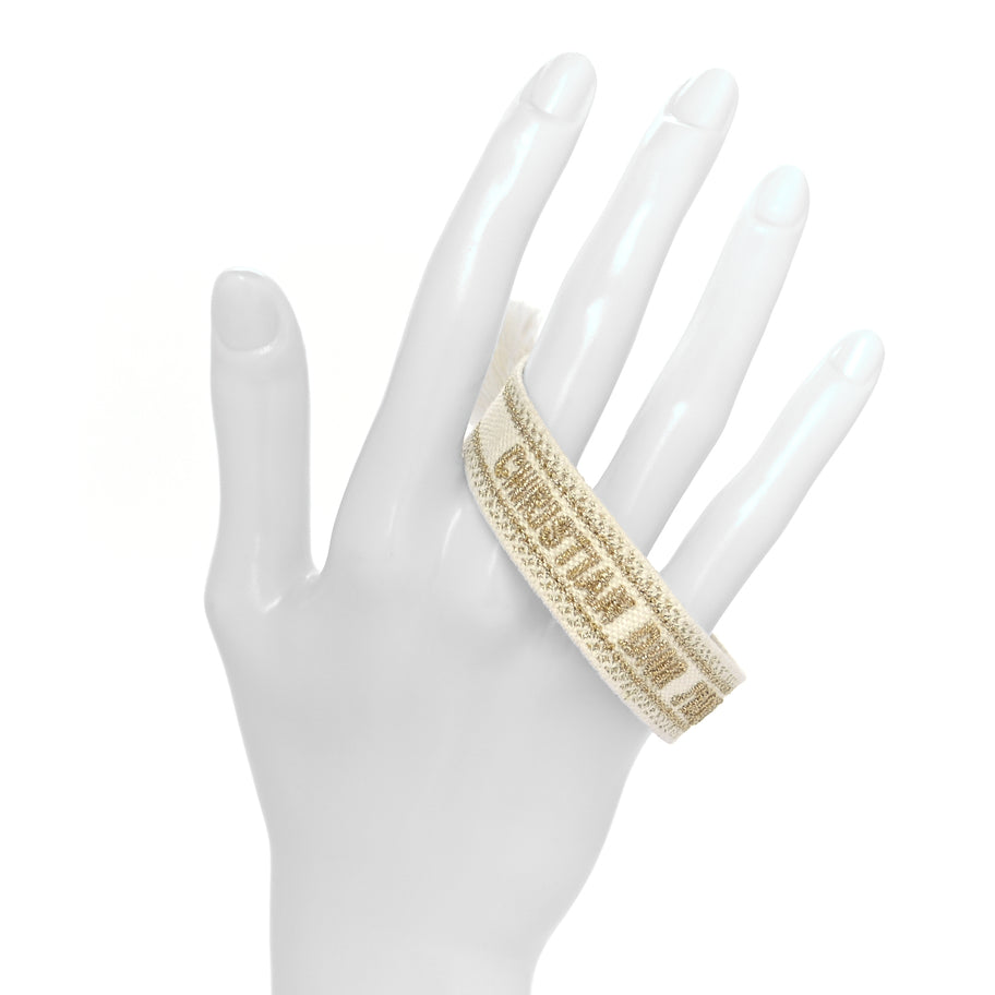 Christian Dior Woven Cotton J'Adior Friendship Bracelet Set Gold Black Image 2