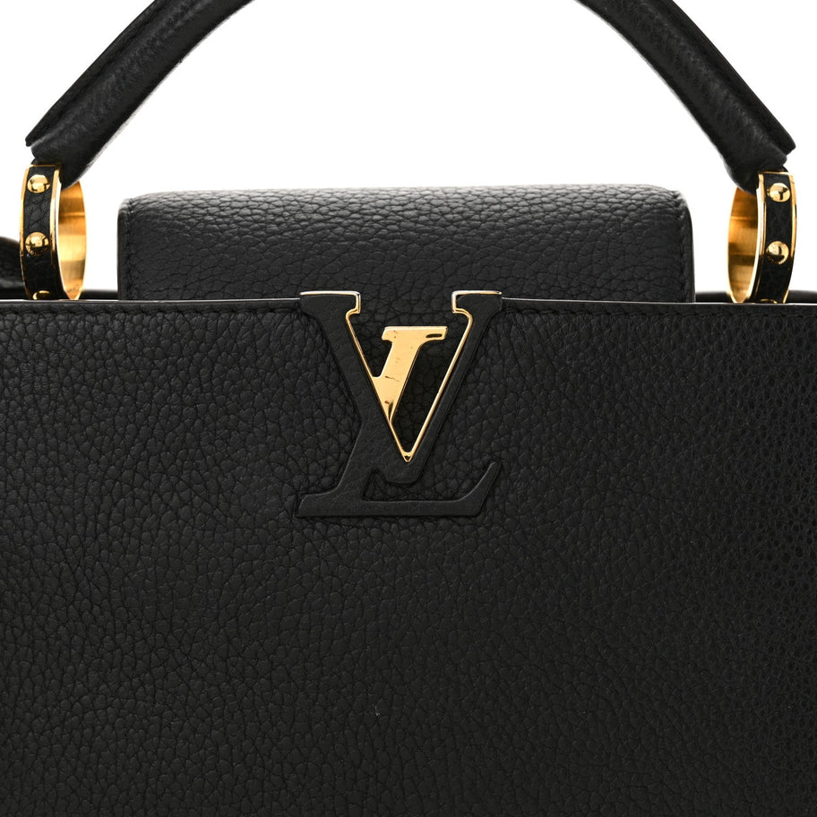 Louis Vuitton Taurillon Capucines BB Black Image 7