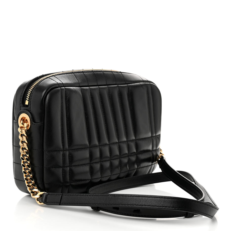 Burberry Calfskin Quilted Small Lola Camera Bag Black Image 3