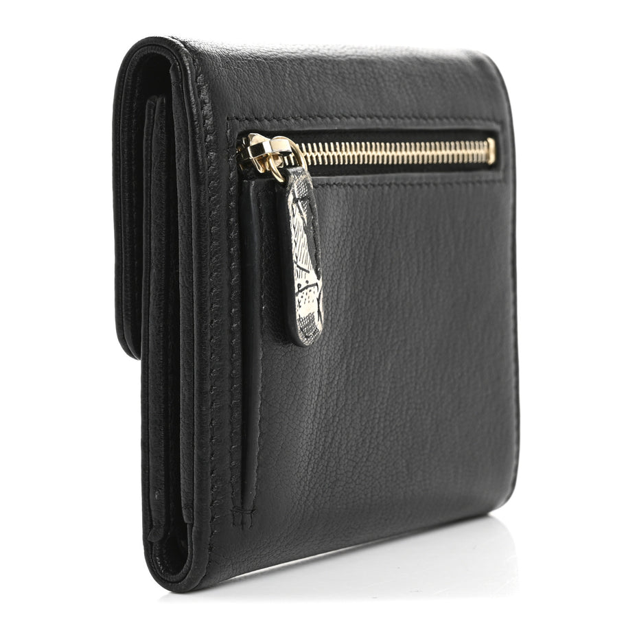 Chanel Goatskin CC Compact Flap Wallet Black Image 3