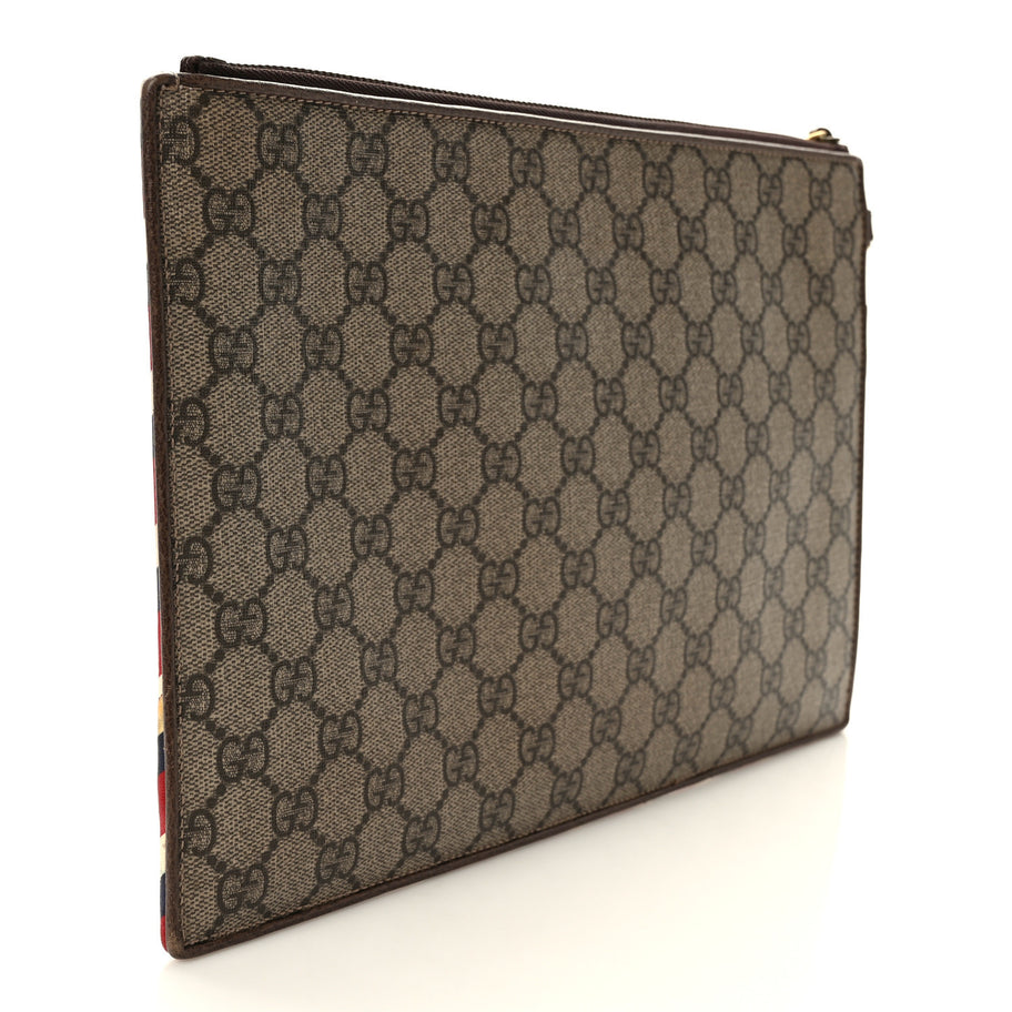 Gucci GG Supreme Monogram Courrier Documents Holder Beige New Acero Image 3