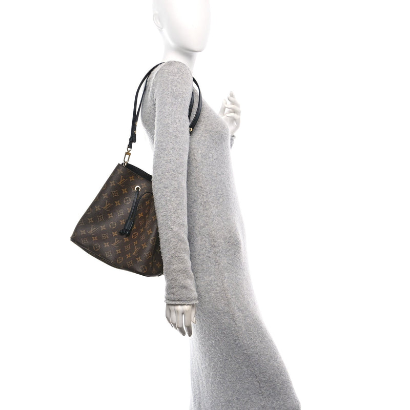  Louis Vuitton Monogram Neonoe MM Black