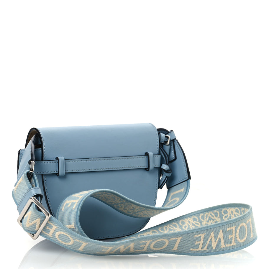 Loewe Calfskin Jacquard Mini Gate Dual Bag Dusty Blue Image 3
