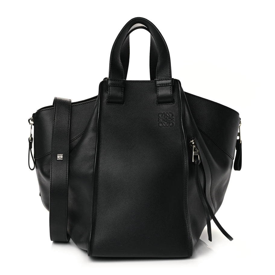 Loewe Calfskin Medium Hammock Shoulder Bag Black Image 1