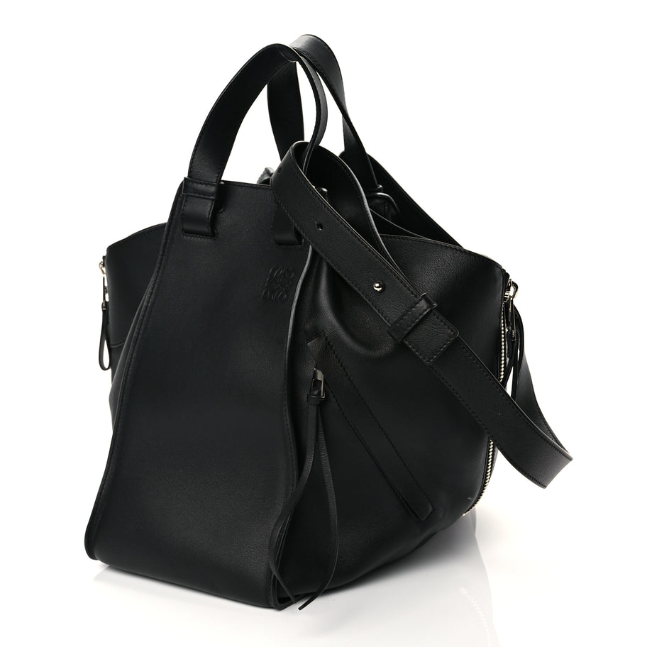 Loewe Calfskin Medium Hammock Shoulder Bag Black Image 3