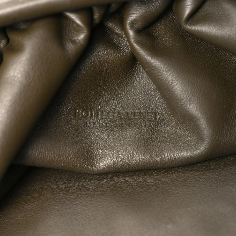 Bottega Veneta Smooth Butter Calf The Pouch Oversized Clutch Kaki Fondent Image 5