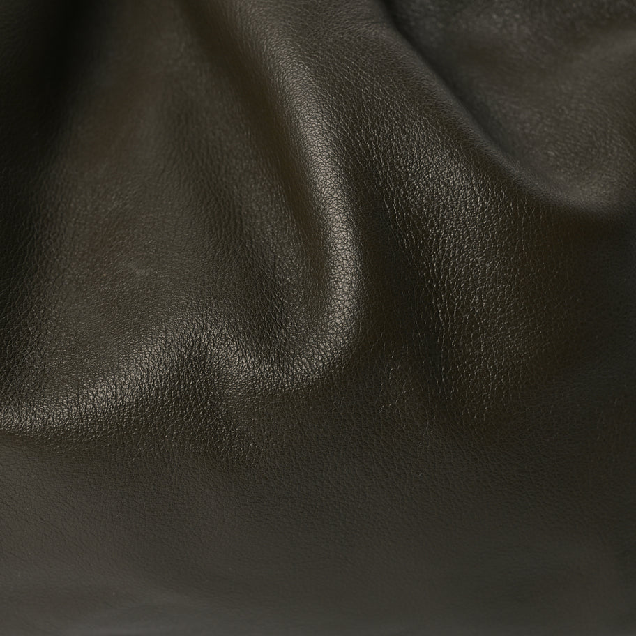 Bottega Veneta Smooth Butter Calf The Pouch Oversized Clutch Kaki Fondent Image 7