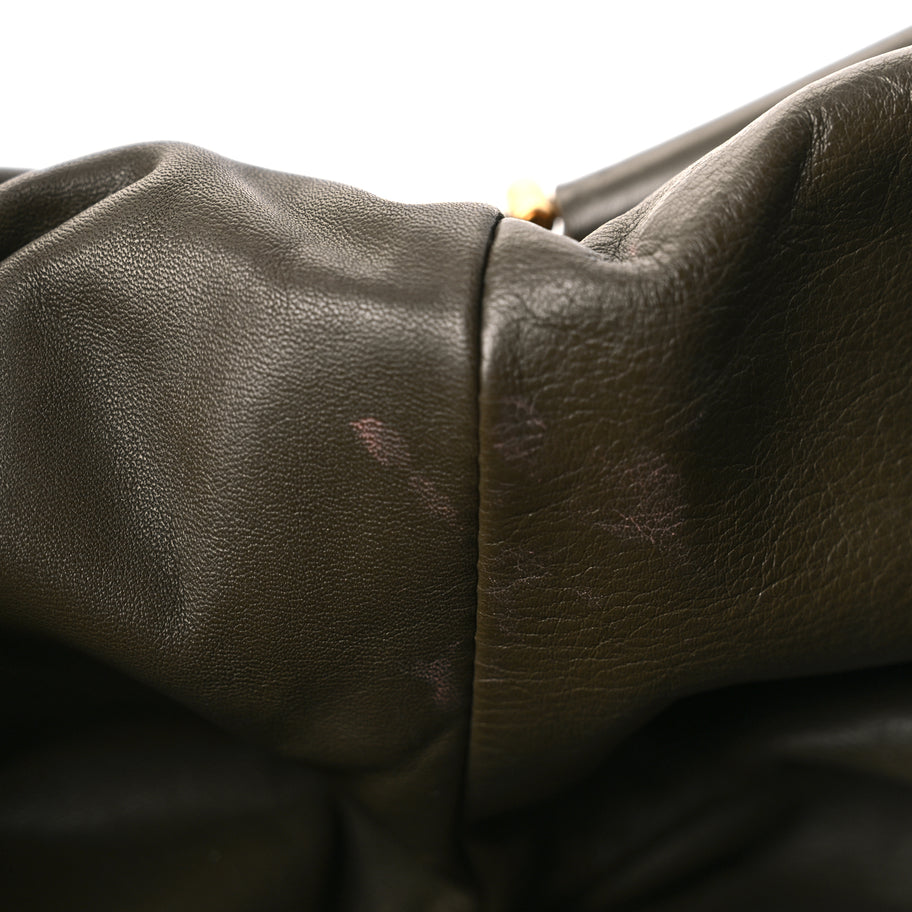 Bottega Veneta Smooth Butter Calf The Pouch Oversized Clutch Kaki Fondent Image 10