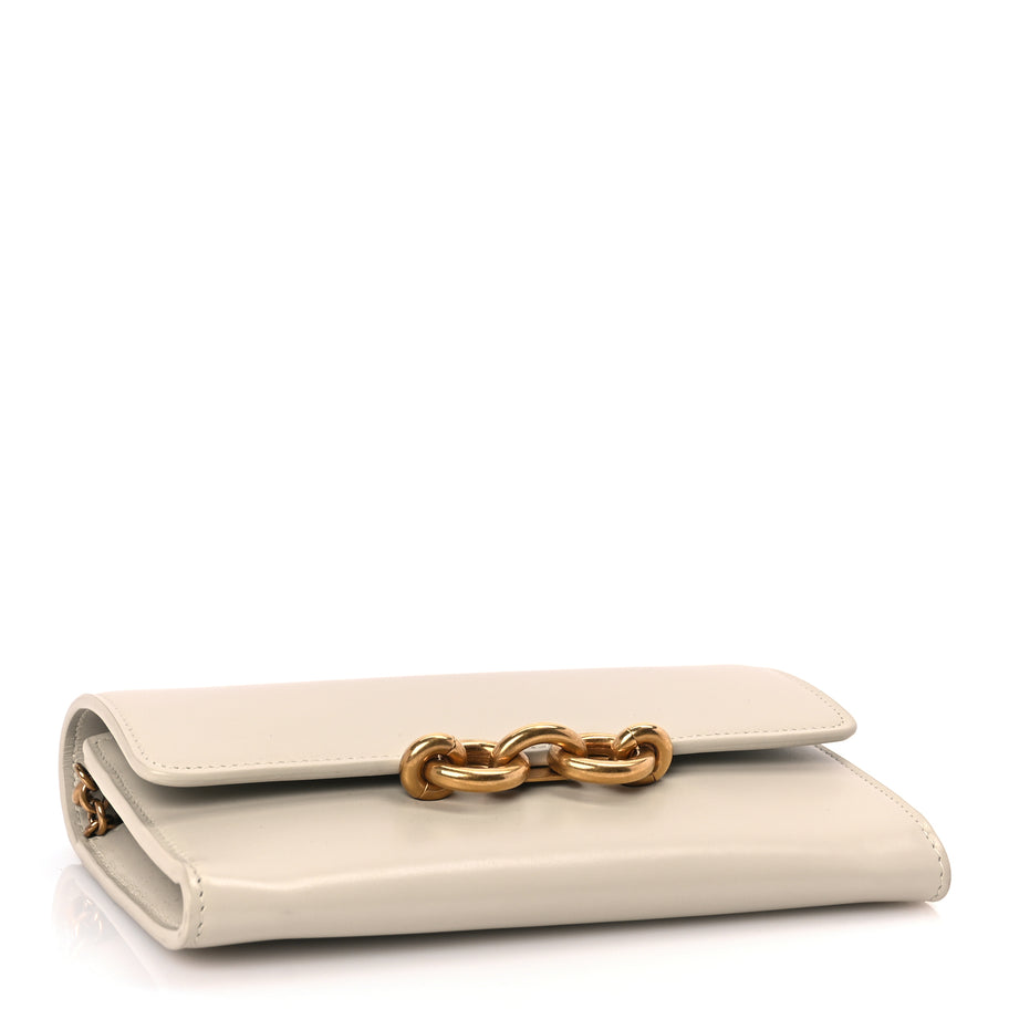 Saint Laurent Smooth Calfskin Le Maillon Chain Wallet Crema Soft Image 3