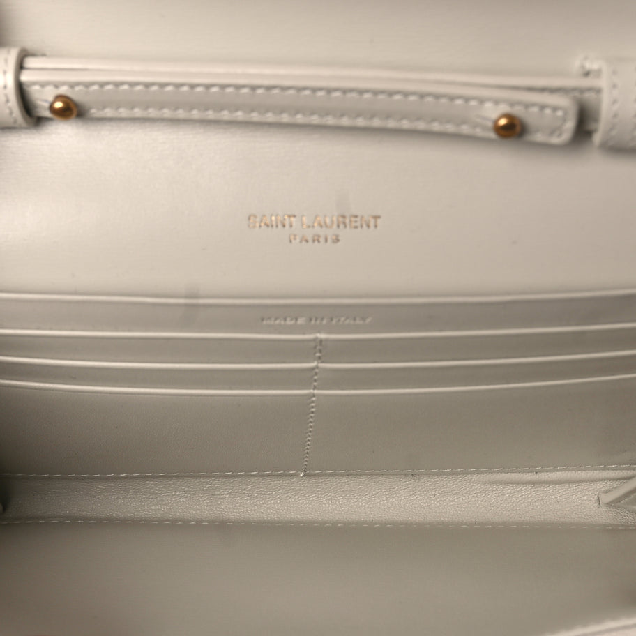 Saint Laurent Smooth Calfskin Le Maillon Chain Wallet Crema Soft Image 4