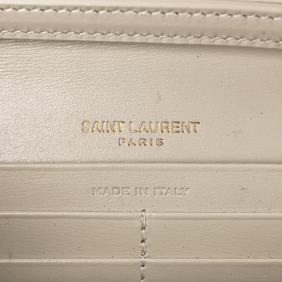 Saint Laurent Smooth Calfskin Le Maillon Chain Wallet Crema Soft Image 5