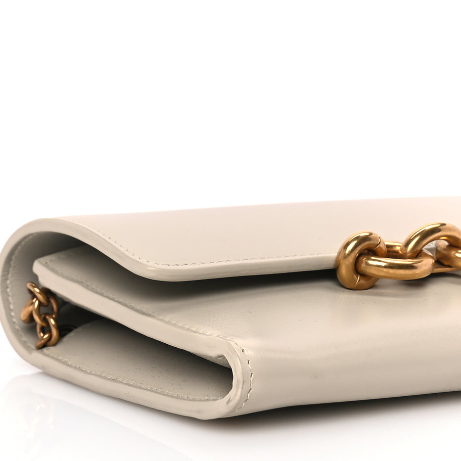 Saint Laurent Smooth Calfskin Le Maillon Chain Wallet Crema Soft Image 7