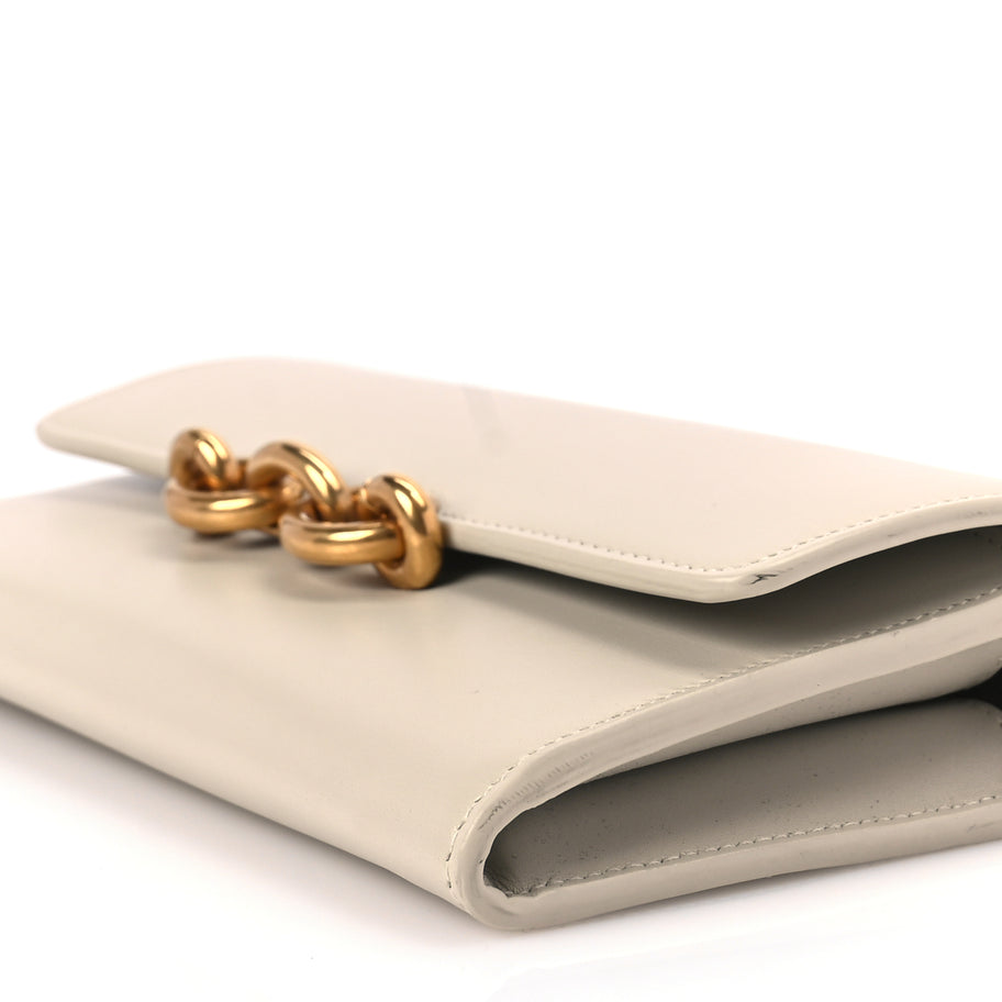 Saint Laurent Smooth Calfskin Le Maillon Chain Wallet Crema Soft Image 8