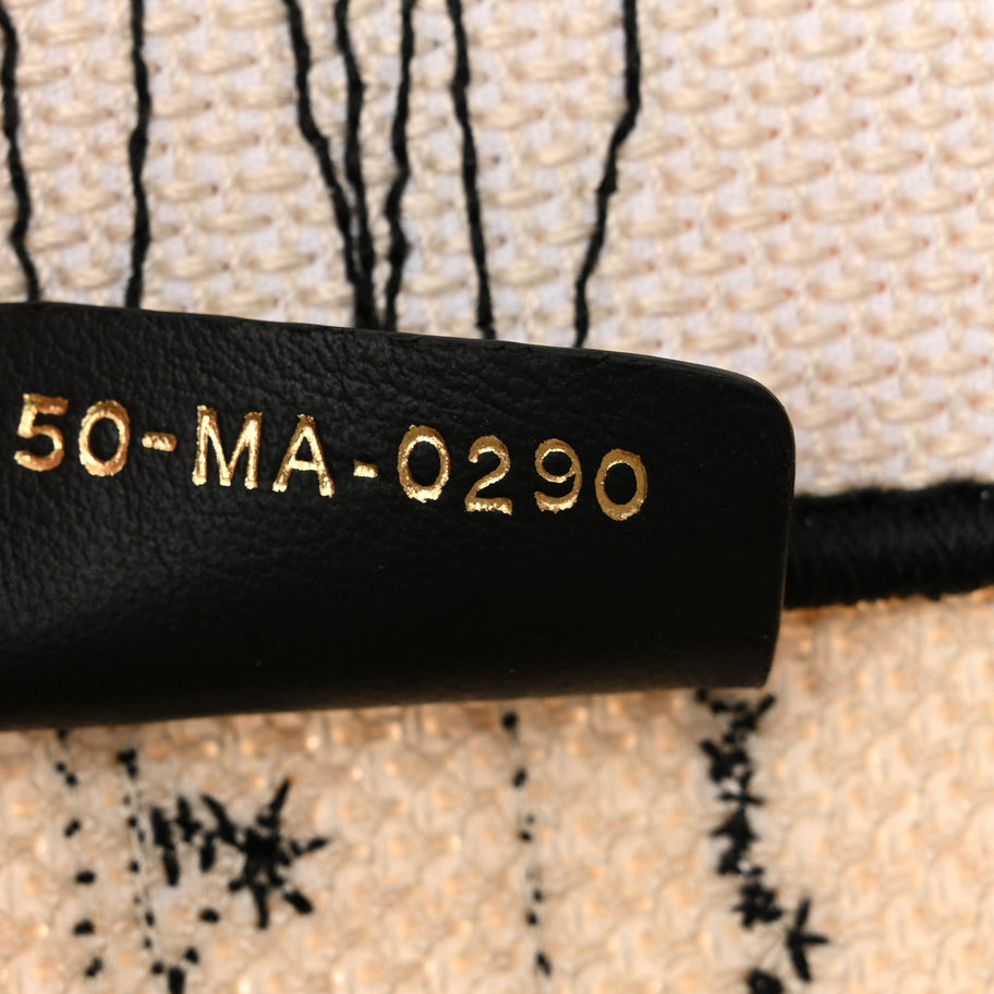 Christian Dior Canvas Embroidered Large Zodiac Book Tote Latte Multicolor Image 6