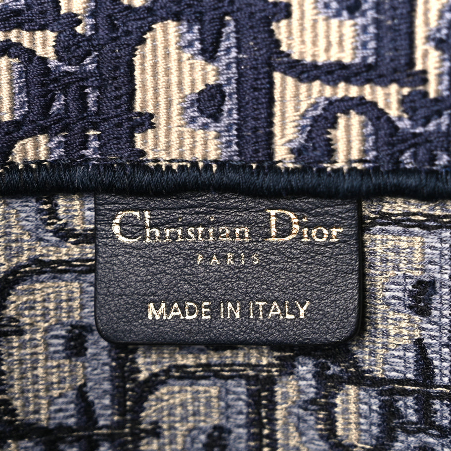 Christian Dior Oblique Large Book Tote  Blue Multicolor Image 5