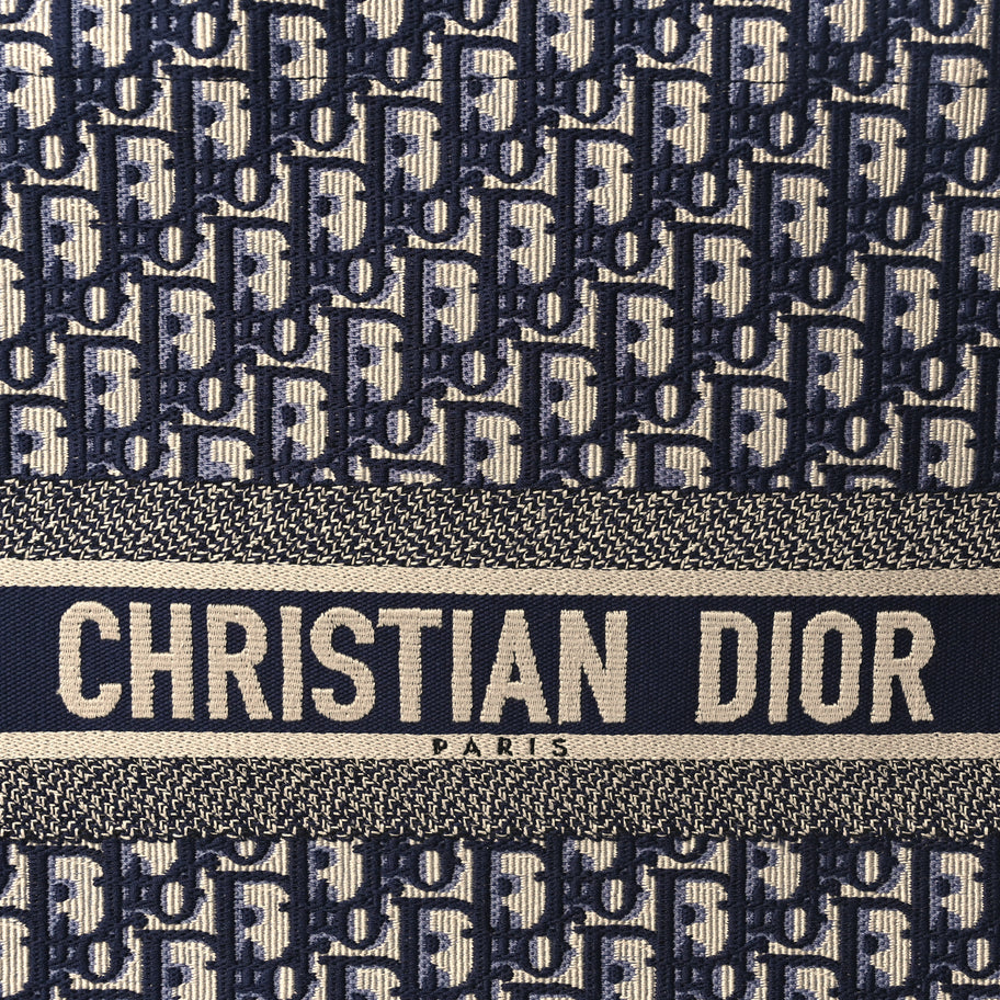Christian Dior Oblique Large Book Tote  Blue Multicolor Image 6