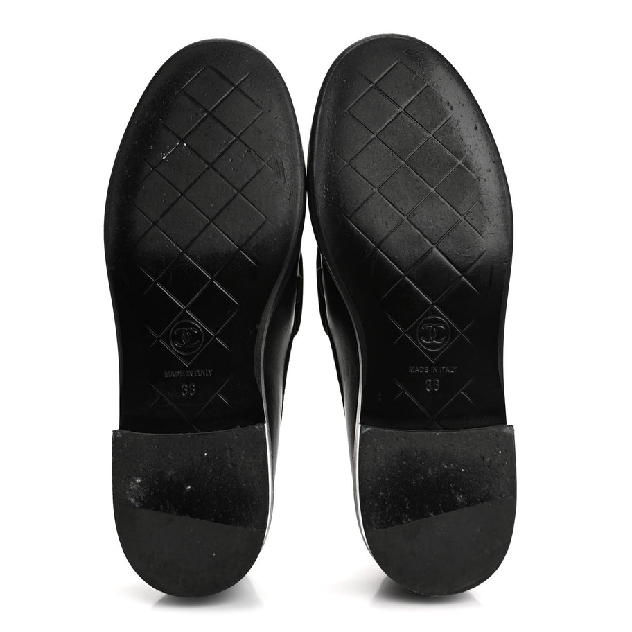Chanel Lambskin Quilted CC TurnLock Loafers 36 Black Image 6