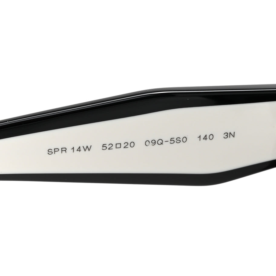 Prada Acetate Sunglasses SPR 14W Black White Image 5