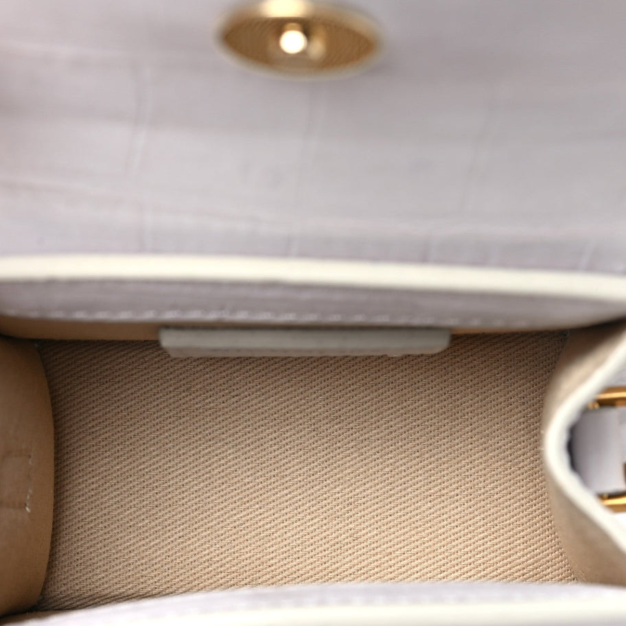 Jacquemus Suede Crocodile Embossed Le Chiquito Grey Image 5